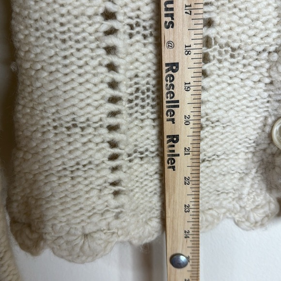 Vtg Alps 100% Wool Long Sleeve Chunky Cottage Core Button Cardigan Sweater M - Picture 8 of 10